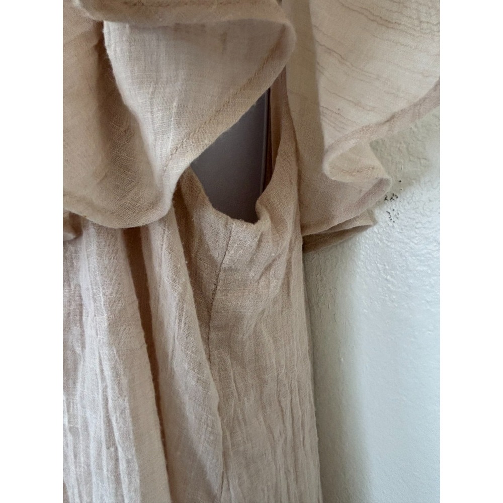 Jody California Ruffle Dress Medium Crinkle Gauze Cottage Boho Romantic Fairy - Picture 7 of 15